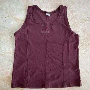 Casall Brown Athletic Tank Top